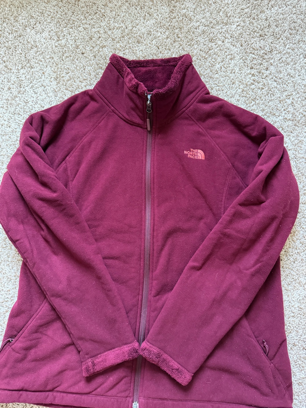 The North Face Women’s Burgundy Full-Zip Fleece Jacket